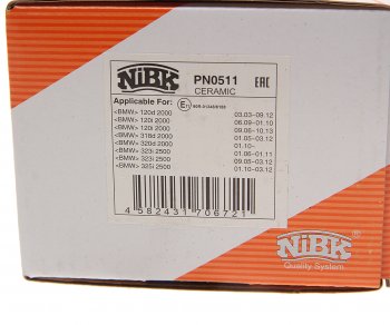 2 759 р. Колодки тормозные задние (4шт.) NIBK BMW 3 серия E90 седан дорестайлинг (2004-2008)  с доставкой в г. Чебоксары. Увеличить фотографию 3