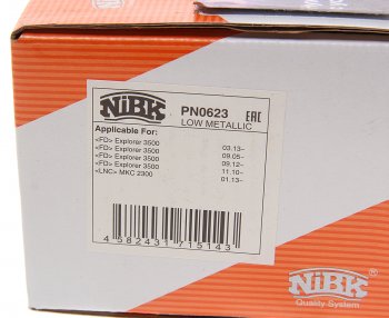 4 999 р. Колодки тормозные передние (4шт.) NIBK Ford Explorer U625 5 дв. (2019-2025)  с доставкой в г. Чебоксары. Увеличить фотографию 4