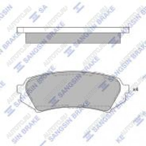 1 149 р. Колодки тормозные задние (4шт.) SANGSIN Toyota Land Cruiser 10 100 2-ой рестайлинг (2005-2007)  с доставкой в г. Чебоксары