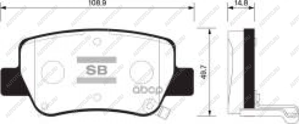 1 599 р. Колодки тормозные задние (4шт.) SANGSIN Toyota Avensis T270 универсал 2-ой рестайлинг (2015-2018)  с доставкой в г. Чебоксары