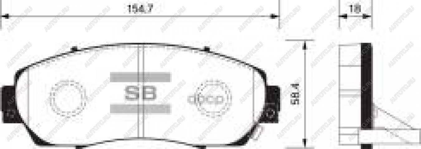 2 679 р. Колодки тормозные передние (4шт.) SANGSIN Honda CR-V RE1,RE2,RE3,RE4,RE5,RE7 дорестайлинг (2007-2010)  с доставкой в г. Чебоксары