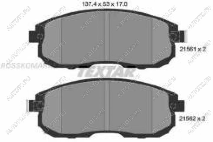 2 699 р. Колодки тормозные передние (4шт.) TEXTAR Nissan Tiida 1 хэтчбэк C11 дорестайлинг, Япония (2004-2007)  с доставкой в г. Чебоксары
