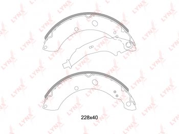 Колодки тормозные задние барабанные (4шт.) LYNX Volkswagen Polo 5 хэтчбек дорестайлинг (2009-2015)
