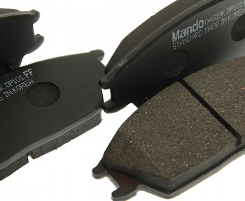 1 579 р. Колодки тормозные передние (4шт.) MANDO Hyundai Accent 1 X3 седан рестайлинг (1997-2000)  с доставкой в г. Чебоксары. Увеличить фотографию 2