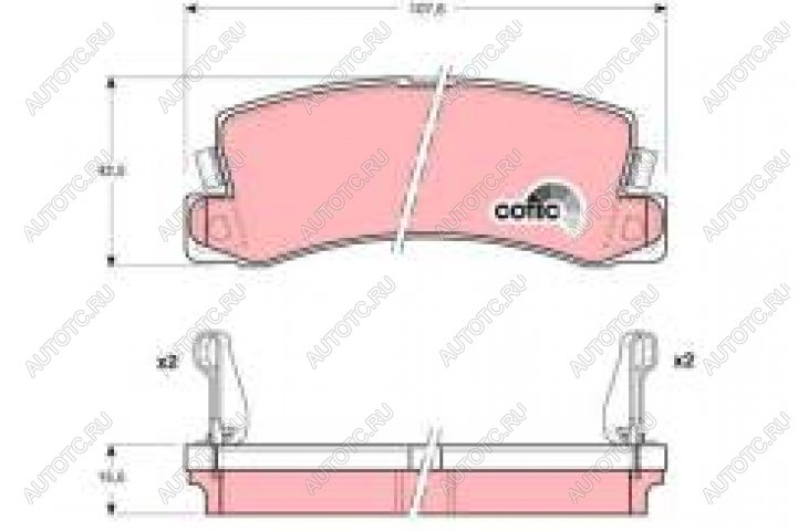2 599 р. Колодки тормозные задние (4шт.) TRW Toyota Camry XV20 (1999-2001)  с доставкой в г. Чебоксары
