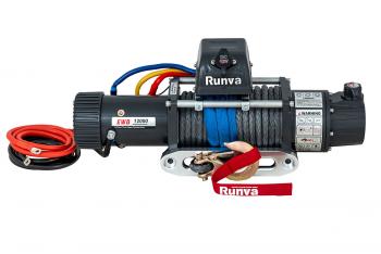 77 999 р. Лебёдка электрическая двухскоростная 12V Runva 12000 lbs 5443 кг (синтетический трос)  ewd12000ssr  с доставкой в г. Чебоксары. Увеличить фотографию 4
