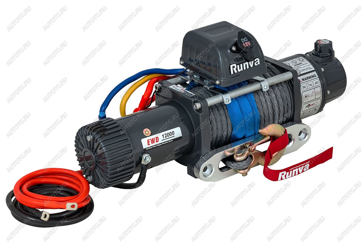 77 999 р. Лебёдка электрическая двухскоростная 12V Runva 12000 lbs 5443 кг (синтетический трос)  ewd12000ssr  с доставкой в г. Чебоксары