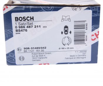 1 859 р. Колодки тормозные задние барабанные 4шт. BOSCH BMW 5 серия E34 седан дорестайлинг (1988-1994)  с доставкой в г. Чебоксары. Увеличить фотографию 4