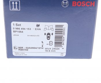 3 299 р. Колодки тормозные передние (4шт.) BOSCH Mitsubishi Pajero 4 V80 дорестайлинг (2006-2011)  с доставкой в г. Чебоксары. Увеличить фотографию 4