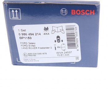 2 999 р. Колодки тормозные задние (4шт.) BOSCH Land Rover Freelander 1 (1997-2006)  с доставкой в г. Чебоксары. Увеличить фотографию 3