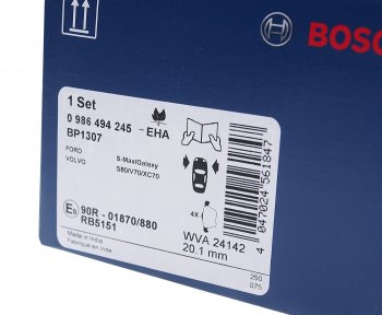 4 499 р. Колодки тормозные передние (4шт.) BOSCH Volvo S60 FS седан дорестайлинг (2010-2013)  с доставкой в г. Чебоксары. Увеличить фотографию 3