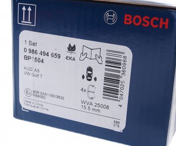 2 089 р. Колодки тормозные задние (4шт.) BOSCH Volkswagen Golf 7 дорестайлинг, хэтчбэк 5 дв. (2012-2017)  с доставкой в г. Чебоксары. Увеличить фотографию 3