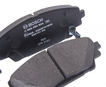 2 599 р. Колодки тормозные передние (4шт.) BOSCH Mazda 3/Axela BM дорестайлинг седан (2013-2016)  с доставкой в г. Чебоксары. Увеличить фотографию 2