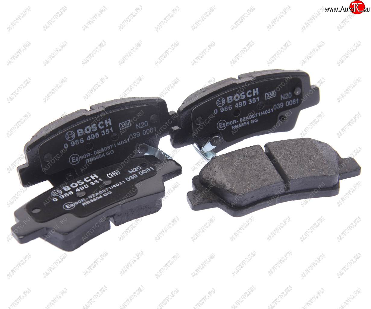 2 269 р. Колодки тормозные задние (4шт.) BOSCH Hyundai Sonata EF дорестайлинг (1998-2001)  с доставкой в г. Чебоксары
