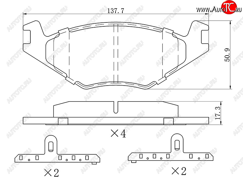 979 р. Колодки тормозные перед FL-FR SAT Volkswagen Passat B3 универсал (1988-1993)  с доставкой в г. Чебоксары
