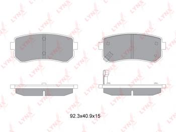 999 р. Колодки тормозные задние (4шт.) LYNX Hyundai Accent 3 MC седан (2005-2011)  с доставкой в г. Чебоксары. Увеличить фотографию 2