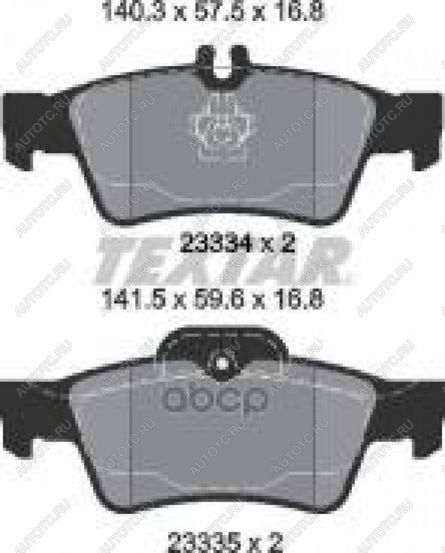 3 589 р. Колодки тормозные задние (4шт.) TEXTAR Mercedes-Benz E-Class W211 дорестайлинг седан (2002-2006)  с доставкой в г. Чебоксары