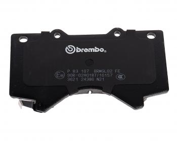 4 599 р. Колодки тормозные передние (4шт.) BREMBO Toyota Land Cruiser 200 дорестайлинг (2007-2012)  с доставкой в г. Чебоксары. Увеличить фотографию 5