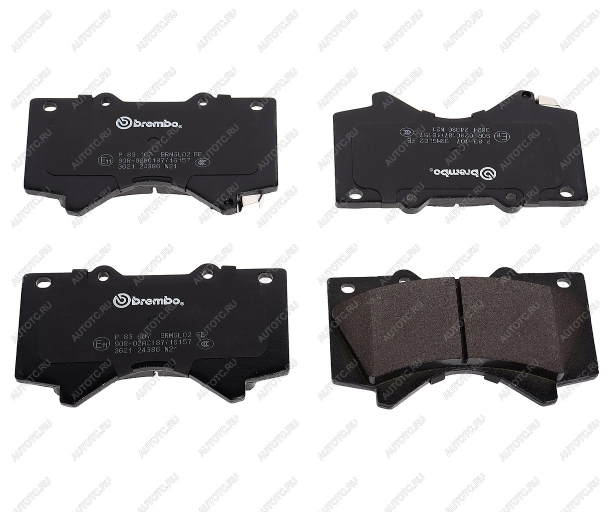 4 599 р. Колодки тормозные передние (4шт.) BREMBO Toyota Land Cruiser 200 дорестайлинг (2007-2012)  с доставкой в г. Чебоксары