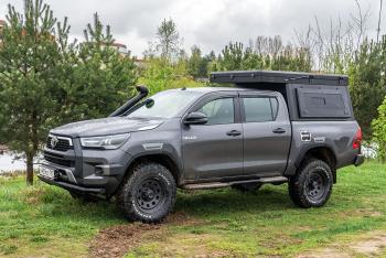 271 309 р. Кунг алюминиевый с интегрированной палаткой PINGWEI для Toyota Hilux 2015+  c-0001-1  с доставкой в г. Чебоксары. Увеличить фотографию 4