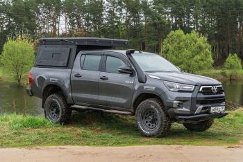 271 309 р. Кунг алюминиевый с интегрированной палаткой PINGWEI для Toyota Hilux 2015+  c-0001-1  с доставкой в г. Чебоксары. Увеличить фотографию 3