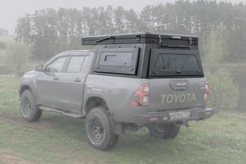 271 309 р. Кунг алюминиевый с интегрированной палаткой PINGWEI для Toyota Hilux 2015+  c-0001-1  с доставкой в г. Чебоксары. Увеличить фотографию 2