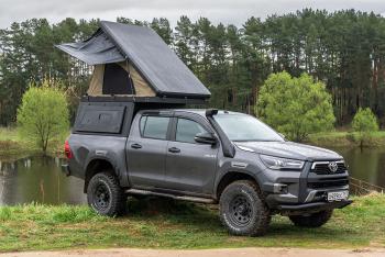271 309 р. Кунг алюминиевый с интегрированной палаткой PINGWEI для Toyota Hilux 2015+  c-0001-1  с доставкой в г. Чебоксары. Увеличить фотографию 15