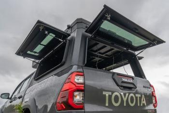 271 309 р. Кунг алюминиевый с интегрированной палаткой PINGWEI для Toyota Hilux 2015+  c-0001-1  с доставкой в г. Чебоксары. Увеличить фотографию 9