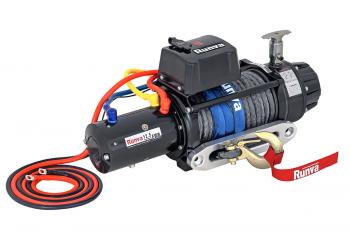 95 999 р. Лебёдка автомобильная электрическая 12V Runva 12500 lbs 5670 кг (влагозащищенная), комбинированный роспуск, синтетический трос  ewb12500ssrmac  с доставкой в г. Чебоксары. Увеличить фотографию 2