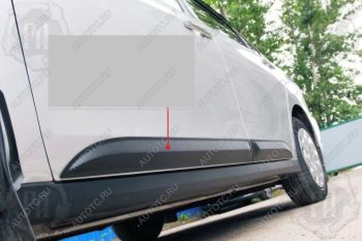 1 229 р. Молдинг двери передний правый Русская Артель  Nissan Almera  G15 (2012-2019) седан (шагрень)  с доставкой в г. Чебоксары