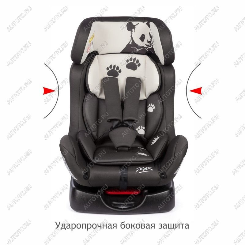 8 549 р. Автокресло детское 0-25кг (0+/I-II, 0-7лет) Диона SIGER Cadillac ATS седан рестайлинг (2015-2016) (серо-бежевое панда)  с доставкой в г. Чебоксары