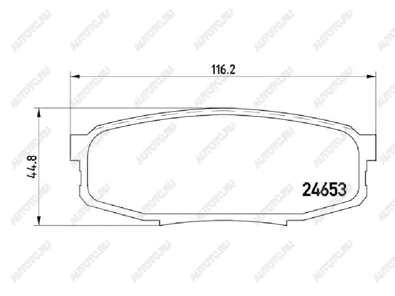 3 499 р. Колодки тормозные задние BAIKOR Toyota Land Cruiser 200 дорестайлинг (2007-2012)  с доставкой в г. Чебоксары