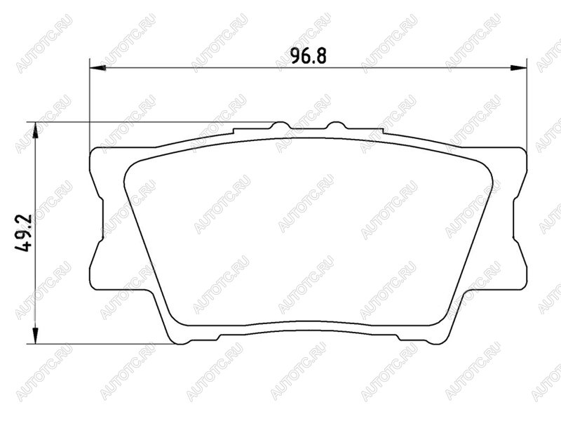 2 199 р. Колодки тормозные задние BAIKOR Toyota Camry XV55 2-ой рестайлинг (2017-2018)  с доставкой в г. Чебоксары