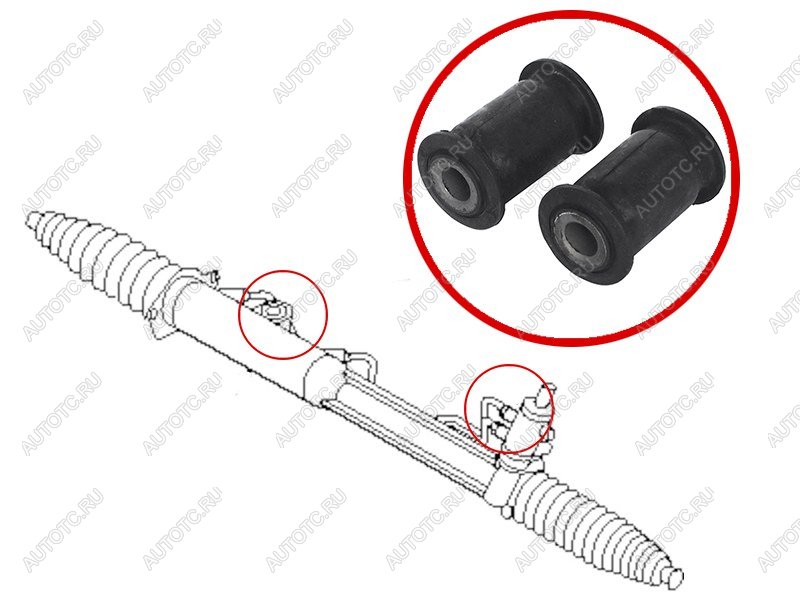 579 р. Втулка рулевой рейки Audi Q7 05-15  Volkswagen Touareg 02-18  Amarok 10-20 SAT ST-7L8422062LB  с доставкой в г. Чебоксары