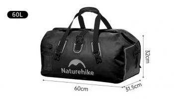 6 399 р. Гермосумка Naturehike 60 л ПВХ (черная)  cnk2450xb015-60b  с доставкой в г. Чебоксары. Увеличить фотографию 2