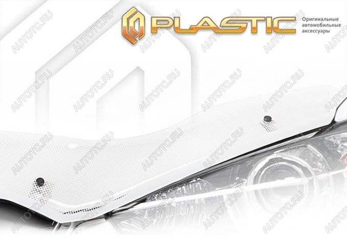3 299 р. Дефлектор капота (exclusive) CA-Plastic Hyundai IX55 EN (2006-2013) (Шелкография белая)  с доставкой в г. Чебоксары