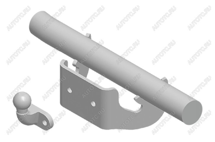 22 699 р. Фаркоп (торцевой, на двух болтах, балка открытая) Baltex Toyota Fortuner AN50/AN60 2-ой рестайлинг (2011-2015) (стальной, шар F (C, F30))  с доставкой в г. Чебоксары