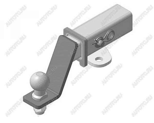 22 699 р. Фаркоп (легкосъемный под квадрат 50х50, балка открытая) Baltex Toyota Fortuner AN160 дорестайлинг (2015-2020) (стальной, шар Е)  с доставкой в г. Чебоксары