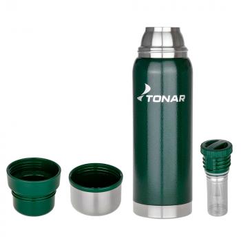 2 269 р. Термос ТОНАР 1000ML с ситечком зеленый (2 крышки-кружки)  hs.tm-057-g  с доставкой в г. Чебоксары. Увеличить фотографию 12