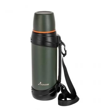 Термос ТОНАР 2500ML хаки (дополн.пласт.чашка, ручка)  t-kd-938-2.5