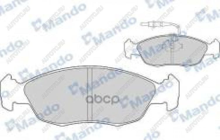 1 759 р. Колодки тормозные передние (4шт.) MANDO Peugeot 106 (1991-2003)  с доставкой в г. Чебоксары