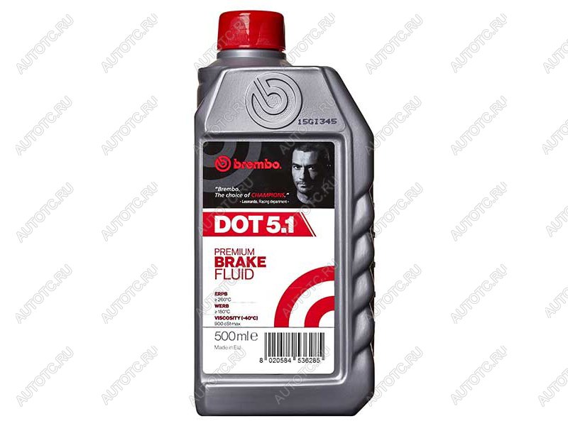 699 р. Жидкость тормозная BREMBO DOT 5,1 (0,5L) Класс 5 BREMBO L05005  с доставкой в г. Чебоксары