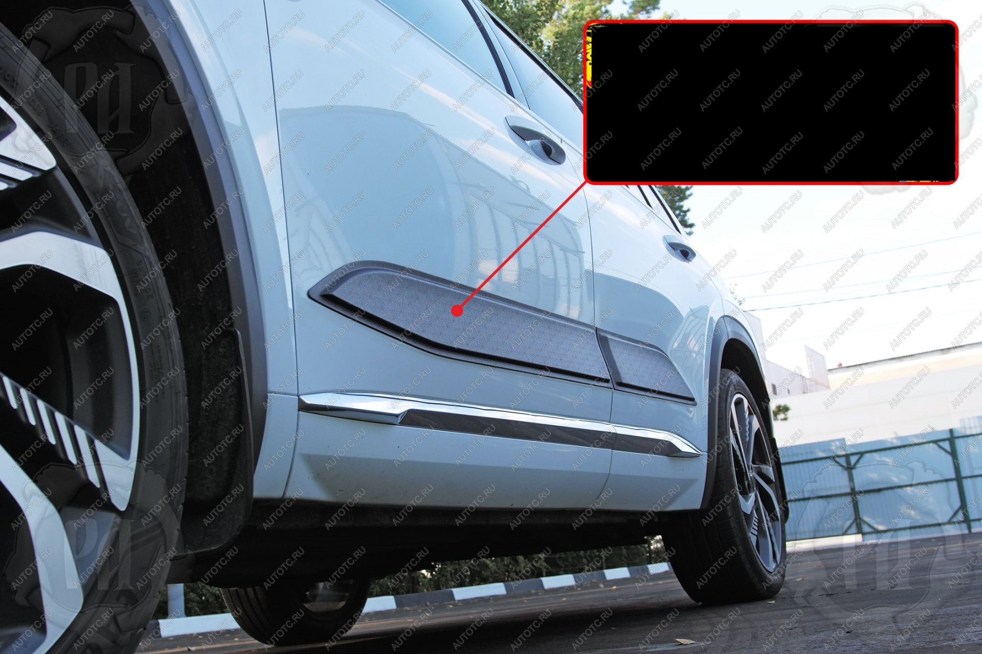 1 549 р. Молдинг двери передний правый Русская Артель  Geely Monjaro (2022-2025) (глянец под покраску)  с доставкой в г. Чебоксары