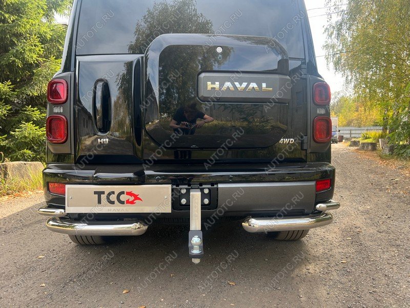 17 999 р. Фаркоп (тягово-сцепное устройство) ТСС Тюнинг Haval H9 (2024-2025) (шар E нержавейка, надпись Haval)  с доставкой в г. Чебоксары