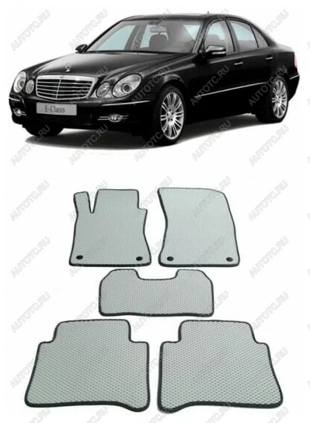 3 599 р. Текстильные коврики в салон (4matic LUX текстиль) SeinTex  Mercedes-Benz E-Class W211 дорестайлинг седан (2002-2006)  с доставкой в г. Чебоксары