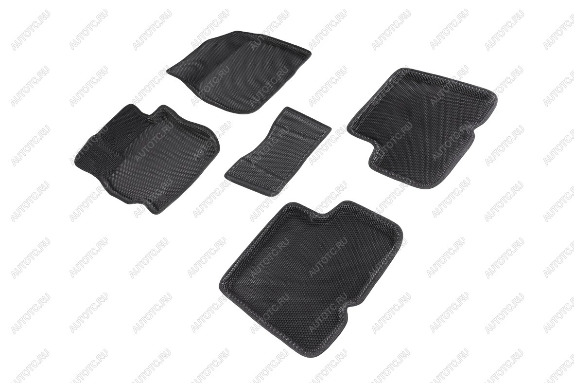 5 249 р. Коврики в салон (3D EVA СОТА ) Seintex Nissan Almera G15 седан (2012-2019) (черный)  с доставкой в г. Чебоксары