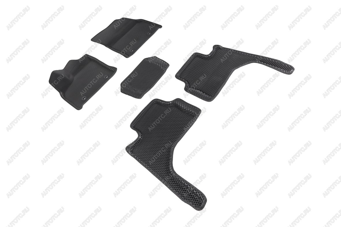 6 299 р. Коврики в салон (3D EVA РОМБ) Seintex Toyota Land Cruiser J300 дорестайлинг (2021-2025) (черный)  с доставкой в г. Чебоксары