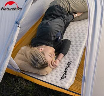 7 779 р. Коврик самонадувающийся Naturehike, 196х65х3,5 см, увеличенный, светло-серый  cnk2300dz013-sqgl  с доставкой в г. Чебоксары. Увеличить фотографию 2