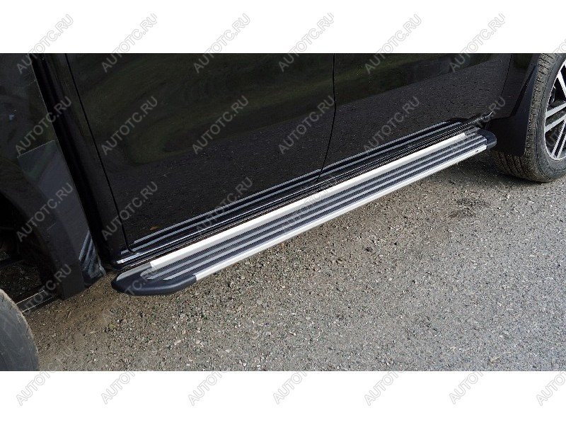 21 999 р. Пороги алюминиевые Slim Line ТСС Тюнинг JAC T9 Pickup Double Cab (2021-2025) (серебро)  с доставкой в г. Чебоксары