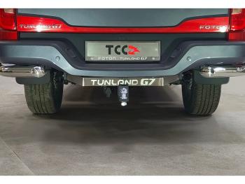 Фаркоп (тягово-сцепное устройство)(2.0 Diesel АКПП 4WD) ТСС Тюнинг Foton Tunland G7 Double Cab (2022-2025) (шар E, надпись Tunland G7)